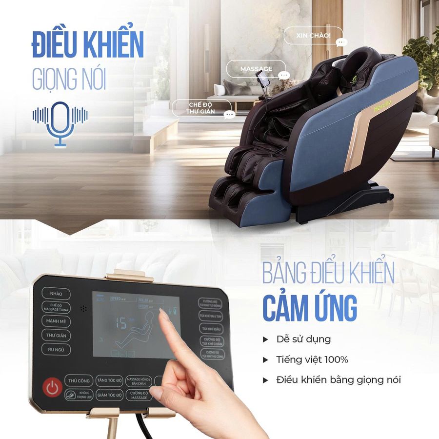 GHẾ MASSAGE TOÀN THÂN 3D THÔNG MINH HARUKO H7